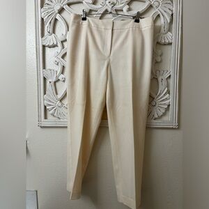 Talbot Heritage Wool Pleated Trousers • Ivory • Fully Lined • 12 Petite